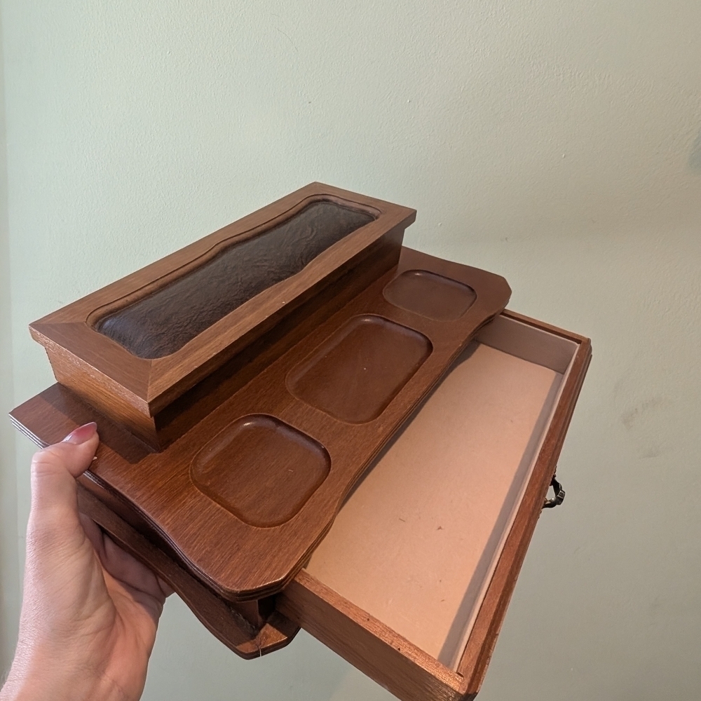 Wooden Jewelry Organizer with Drawer - Picture 10 of 11